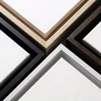 Framed Canvas Pop Art – four frame colour options: black, espresso, white, natural