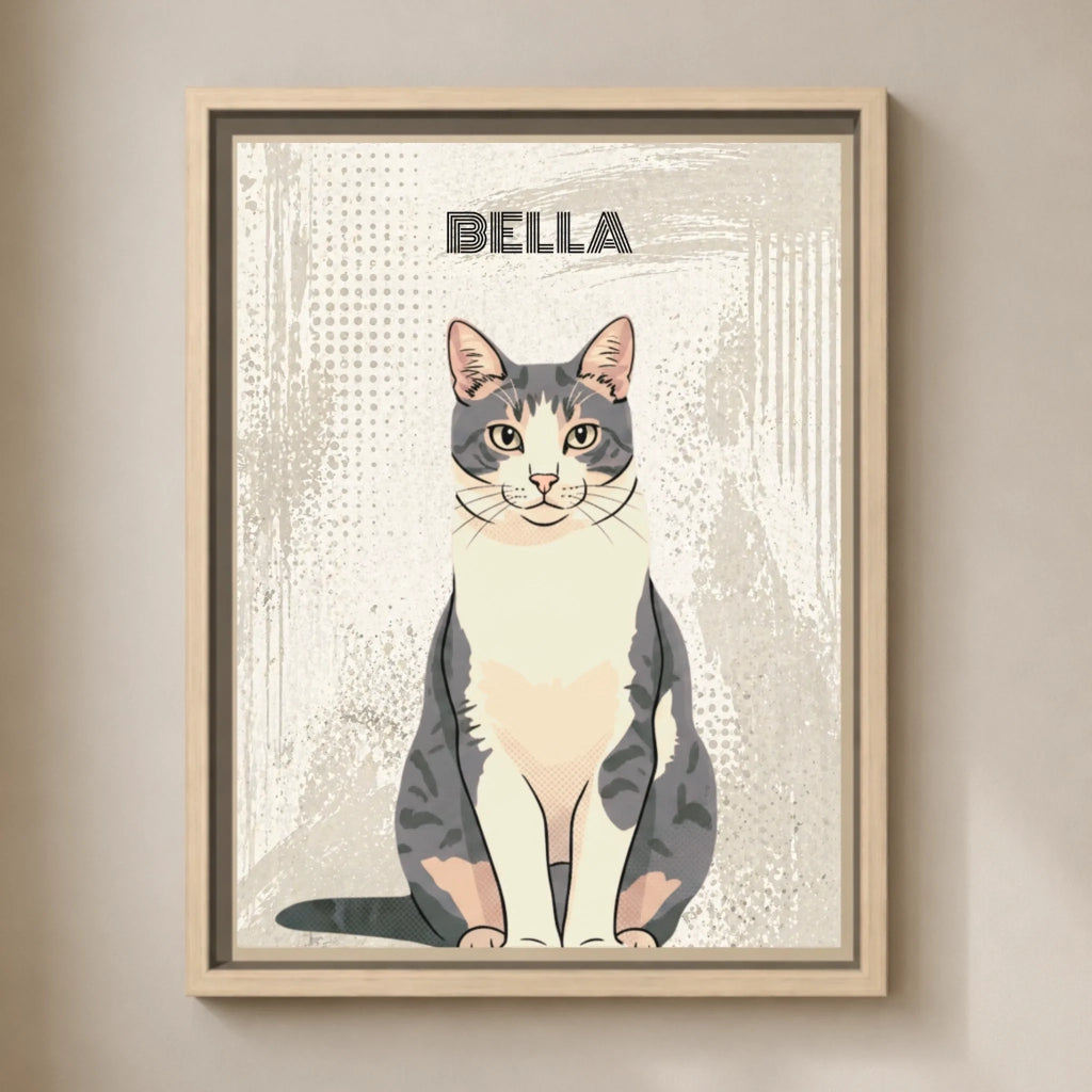 Framed Canvas Pop Art – A3 size wall display lifestyle shot