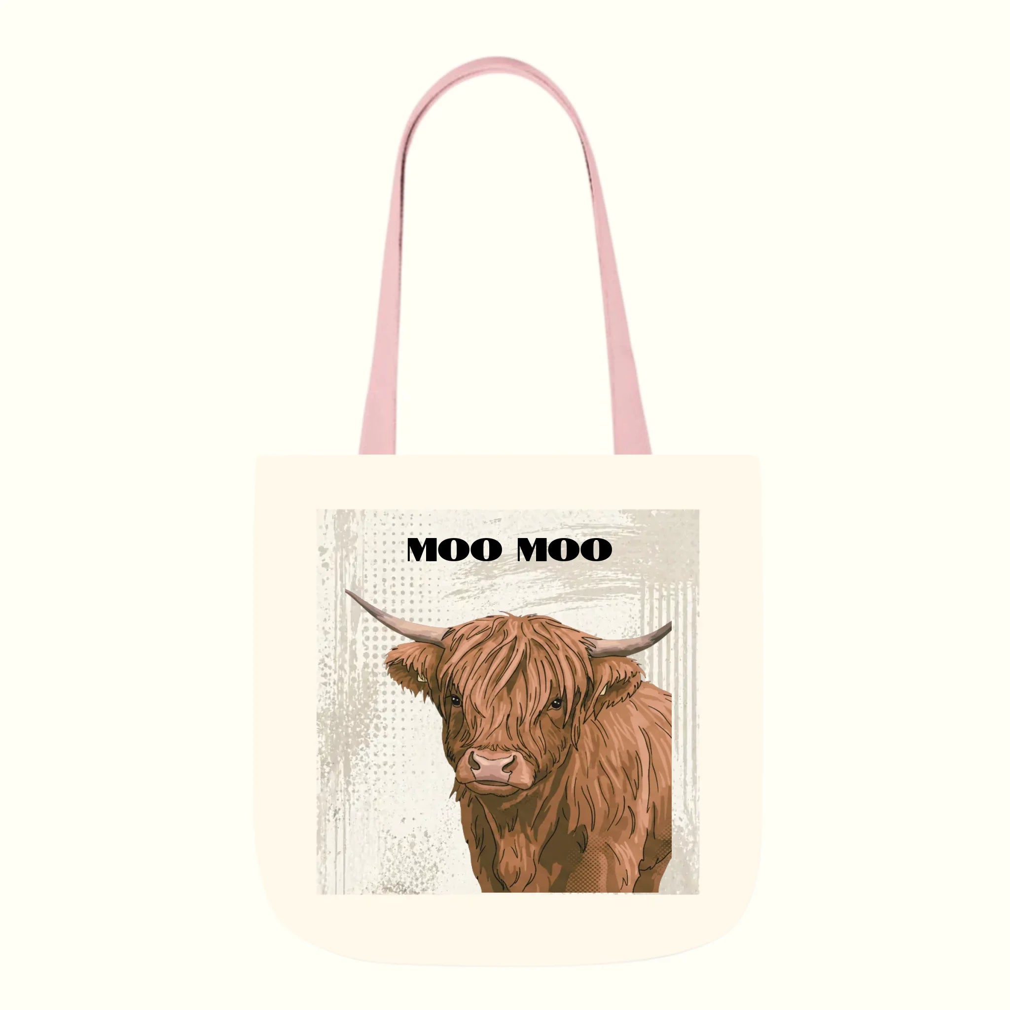 Pop Art Canvas Tote – black strap canvas tote with custom pet design