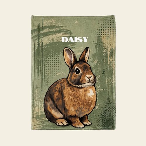Pet Pop Art Blanket – personalised pet portrait design close-up