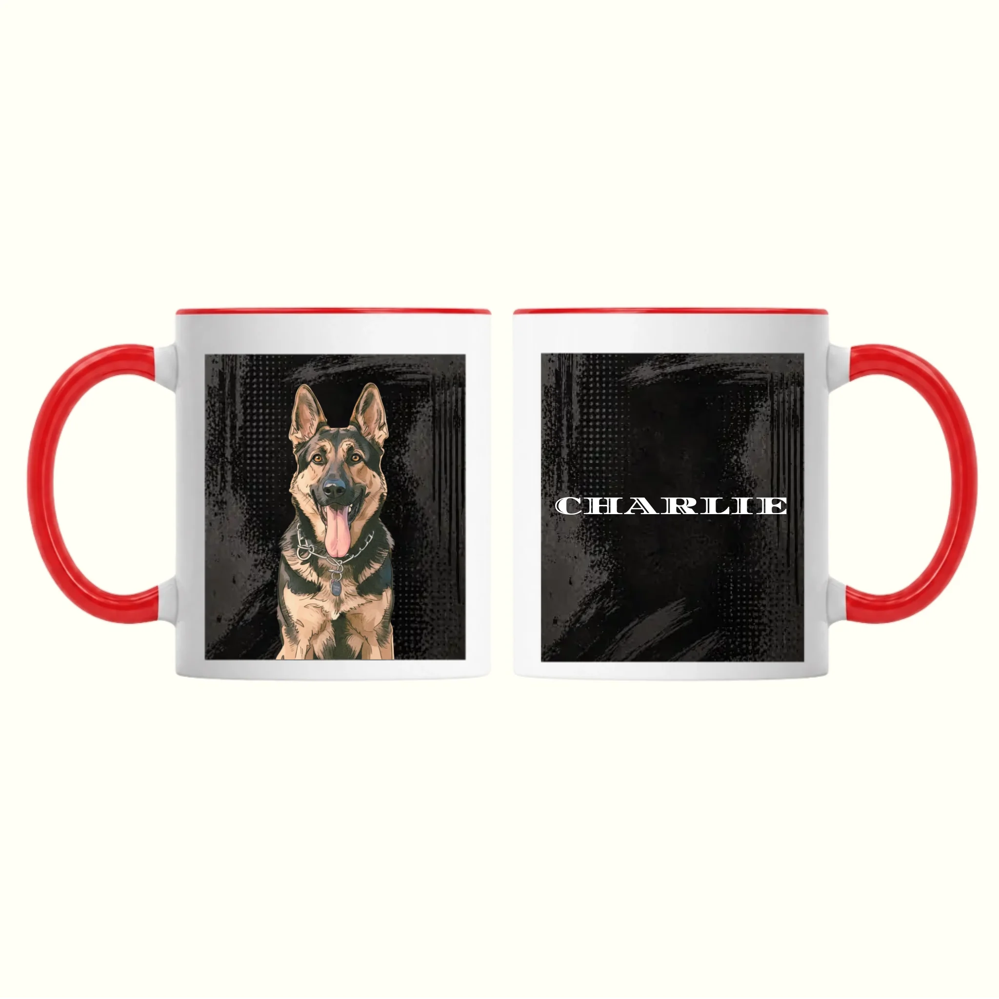 Red Pop Art Pet Mug