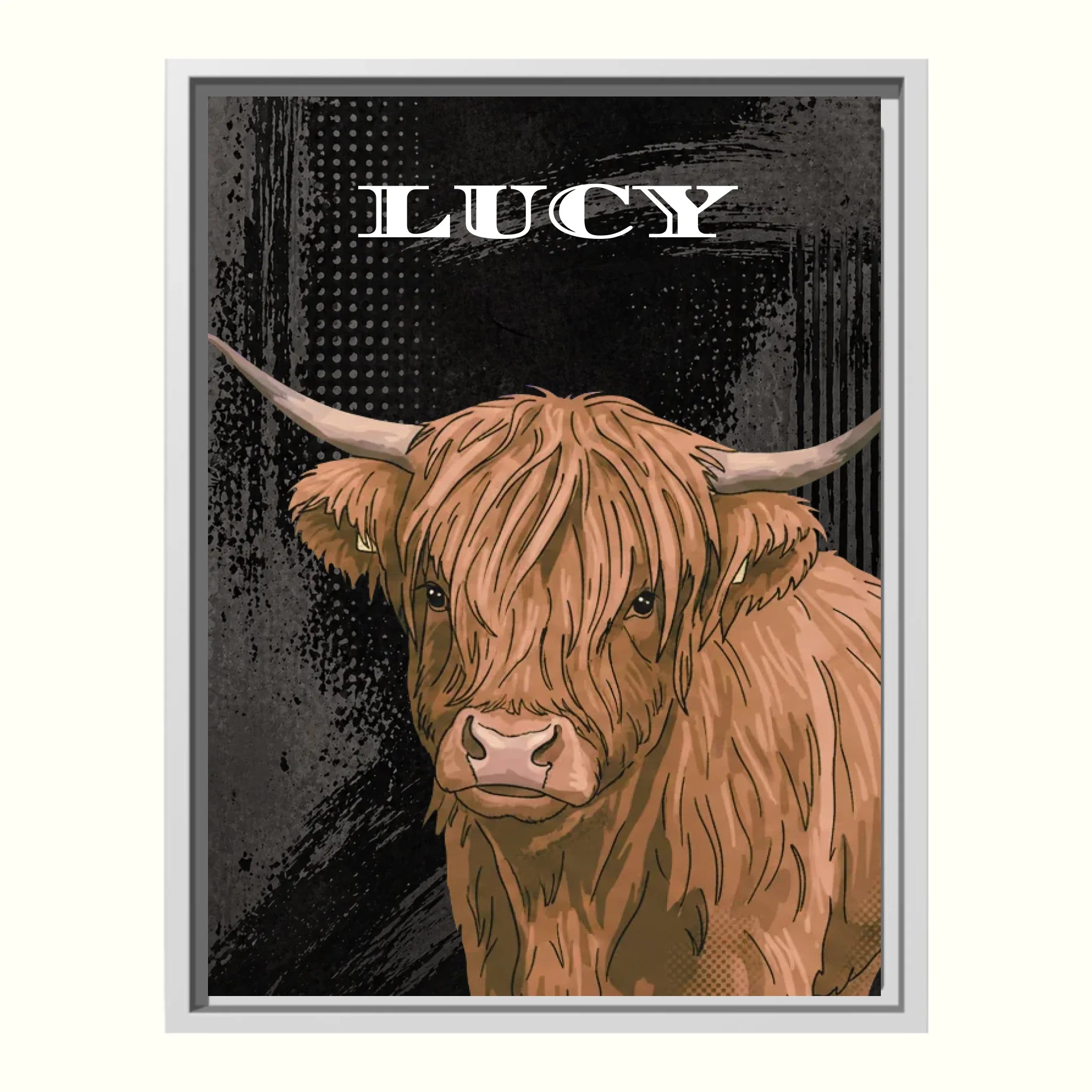 White Canvas Pet Pop Art