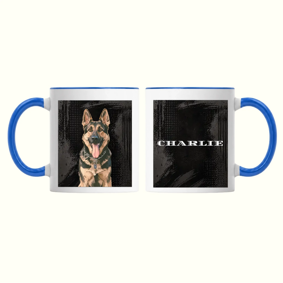 Blue Pop Art Pet Mug