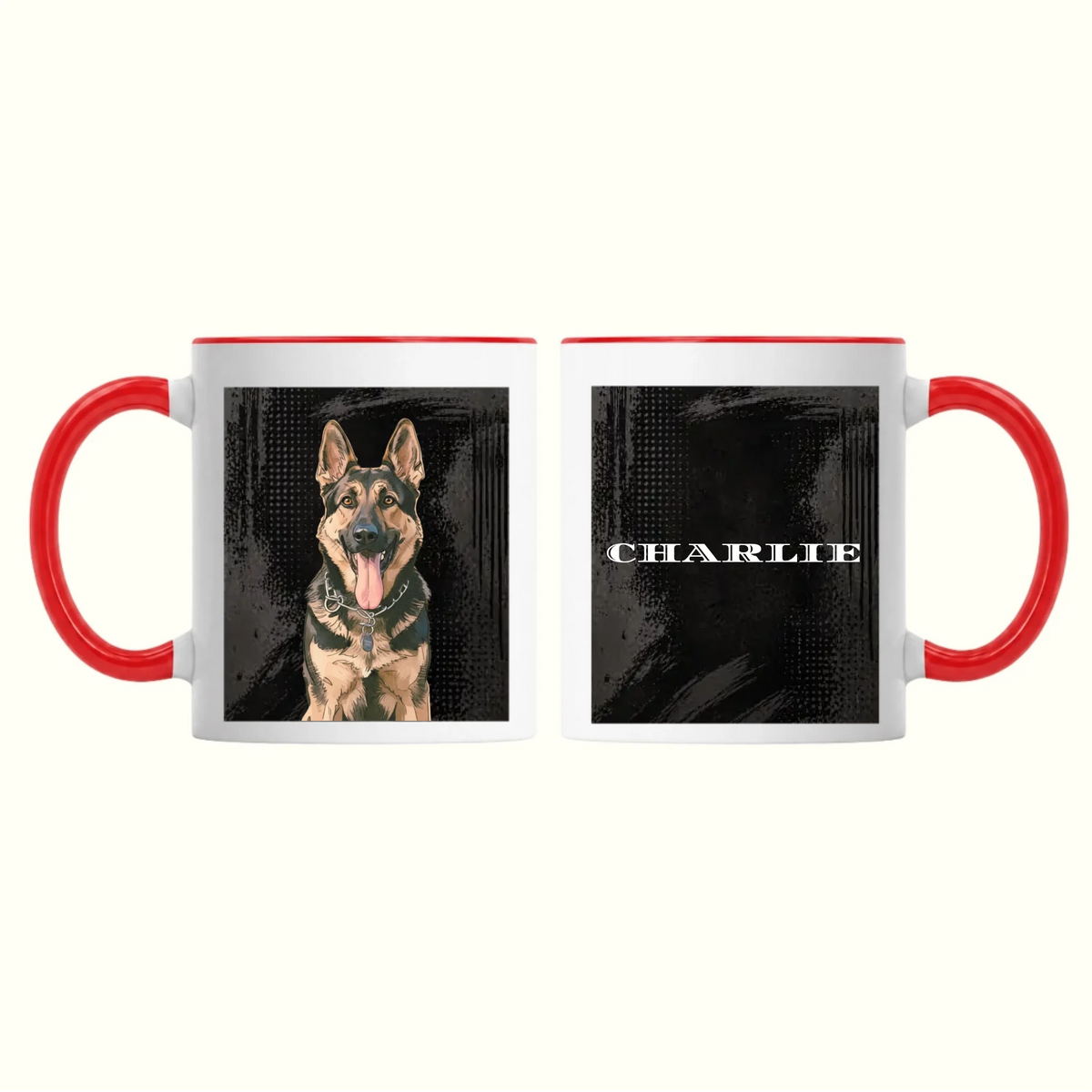 Red Pop Art Pet Mug