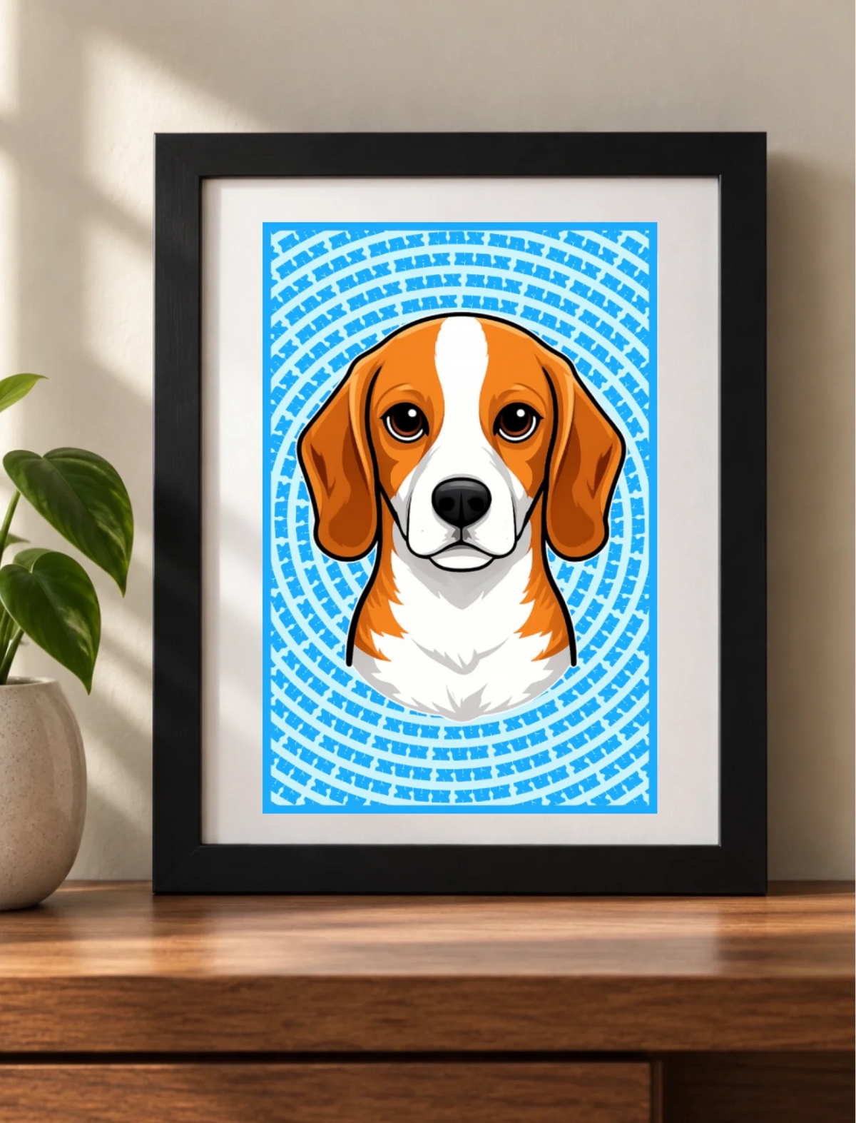 Pet Spiral Name Framed Poster – Pet and Frame